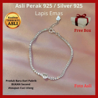 Silver_nfs Gelang Tangan Cewek Ada surat Perak Asli Silver 925 Berlapis Emas Mas Putih Anti Karat Aw
