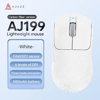 Ajazz AJ199 MAX Carbon Fiber / AJ199 Carbon Fiber Wireless Gaming Mouse WHITE