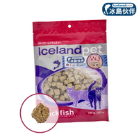 冰島伙伴 乾鮮一口酥貓零食-白身魚+龍蝦塊100g 寵物零食 貓肉乾