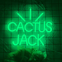 Neon Sign Wall Decor Cactus Jack Neon Sign Neon Sign Light Neon Wall Art Neon Sign Rap Talking Home Bar Pub Party Decor
