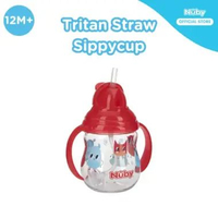 Nuby 360° Tritan Training Straw Cup 270ml 12M+ – Gelas Minum Anak dengan Bola Pemberat | Anti Tumpah