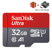 SDisk Memory Card 128GB 64GB 256GB 100MB/S Micro sd card UHS-1 Class10 32GB 16GB flash card Memory Microsd Type-C Card Reader