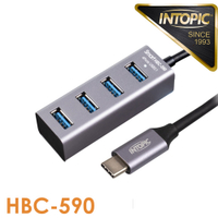 INTOPIC 廣鼎 HBC-590 USB3.1 Type-C高速集線器-富廉網