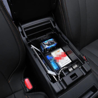 Black Armrest Storage Box Holder Trim Car Styling Accessories 1pcs For Subaru XV 2018 ABS