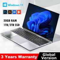 New Laptop Computer Windows 11 Intel Celeron J4025 2024 Notebook PC Gamer 20GB RAM 512GB 1TB 2TB SSD 1920*1080 Office Computer