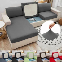 Elastic Sofa Seat Covers Solid Color Sofa Cushion Covers for Living Room Pet Kids Funiture ProtectorCouch Cover L Shape Armchair
