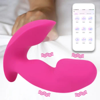 Bluetooth APP Control Wearable G-spot Massager 9 Modes Vibrators Clitoris Stimulator Anal Plug Sex Toys For Women