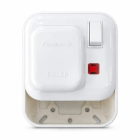 PANASONIC OB Stop Kontak AC SET + Saklar ON-OFF + FUSE 13A 250V AC I OB Stop AC WBJ1314W-K I Colokan