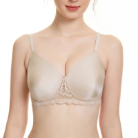 BIMEI T-Shirt Lace Contour Mastectomy Bra Pocket Bra Molded Foam Cups with a Full Profile