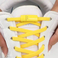 Elastic Laces Sneakers Magnetic Shoe laces without ties Kids Adult lazy No Tie Shoelaces Flat Double Elastic Shoelace for Shoes
