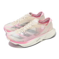 【adidas 愛迪達】競速跑鞋 Adizero Adios Pro 3 M 男鞋 女鞋 粉 白 回彈 運動鞋 愛迪達(IG6440)