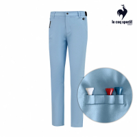 【LE COQ SPORTIF 公雞】高爾夫系列 男款淺藍色質感舒適刺繡LOGO抗UV長褲 QGT8T801