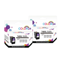 【Color24】for CANON 2黑 PG-740XL 黑色高容環保墨水匣(適用PIXMA MG2170 / MG3170 / MG4170 / MG2270)