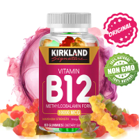 KIRKLAND Permen Vitamin B12 5000mcg / 10000mcg (Metil B12), dengan B9 Folat, Vitamin D3 dan , untuk