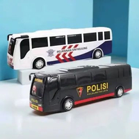 MAINAN ANAK RKC Mainan Kendaraan Bus Polisi Police Bus Friction warna putih