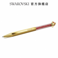 【SWAROVSKI 官方直營】Crystalline Dragon &amp; Phoenix 圓珠筆 八邊形 龍 紅色 鍍金色色調