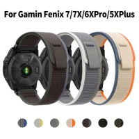 22mm 26mm QuickFit Nylon Strap For Garmin Fenix 7 7X Pro 6X/Epix Pro Gen 2/Fenix 5 5XPlus 51mm 47mm Braided Watchband