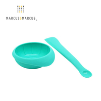 【加拿大 Marcus &amp; Marcus】寶寶食物調理碗匙組-湖水綠