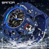 SANDA Brand G- Style Military Watch Men Digital Shock Sports Watches For Man Waterproof Electronic Wristwatch Mens Relogios 3169