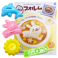 【神綺町】日本廚房兔子海豚花朵造型蓋飯模具組4入壽司飯糰模具 咖哩飯燴飯/甜點手創料理