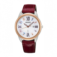 SEIKO LUKIA優雅時分廣告款太陽能鱷魚皮腕錶SUT370J1/V137-0DC0J