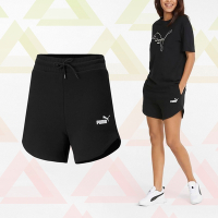 Puma 短褲 Essentials Shorts 女款 黑 高腰 鬆緊 抽繩 棉褲 褲子 84833901