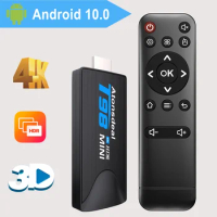 Atonsdeal Mini TV Stick Android 10.0 Quad-core Support 4K HDR10+ H.265 Media Player Wifi 3D Smart TV Box Android TV Receiver