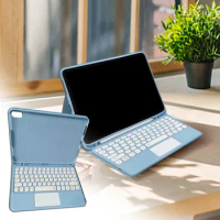 Wireless Magic Keyboard For Ipad 10 Generation 2023 Keyboard Case Keyboard Ipad 10 10.9 Inch With Touchpad Cute Round Key Color