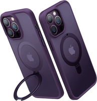 【日本代購】TORRAS 手機殼 半透明 UPRO Ostand MagSafe 美軍規格 iPhone 14 Pro Max 紫色