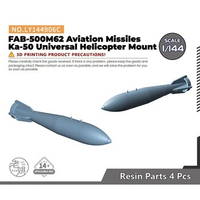 Yao's Studio LY906C 1/144 Model Upgrades Parts FAB-500M62 Aviation Missiles Ka-50 Universal Helicopter Mount WWII WAR GAMES