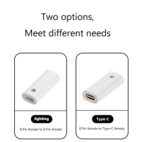 For Apple Pencil iPad Pro TYPE C To Lightning Charging Adapter Cable Connector Female to Female Lightning Adapter 1PC FC