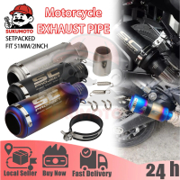 Universal 51mm Motorcycle Exhaust Muffler SC Project Ekzos Motor LC135 R15 Wave Ninja Kawasaki High 