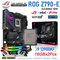 New ASUS ROG STRIX Z790-E GAMING WIFI DDR5 Motherboard Intel Core i9 13900KF Processor Kingston Renegade 6000MHz 32GB RGB Combo