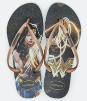 havaianas 哈瓦士 巴西人字拖 女款 Slim Heroinas 神力女超人 金屬logo 黑底 涼鞋 拖鞋 夾腳拖 海灘鞋＊夏日微風＊