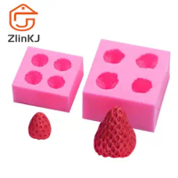 1pc Strawberry Silicone Mould Chocolate Jelly Making Cake Tool Decoration Mold Oven Steam Available DIY Clay Resin Art