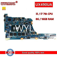 UX490UA i5/i7 7th CPU 8G/16GB RAM Laptop Motherboard For ASUS ZenBook UX490UAK UX490 UX490UA UX490UAR UX3490UA Mainboard