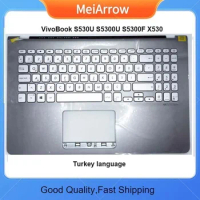 MEIARROW New/org For Asus VivoBook S15-S5300U/F S530 S530U S5300U S5300F Y5100U Palmrest Turkey Keyboard upper cover,Gray