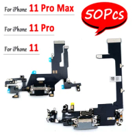 50Pcs，New Tested USB Charger Charging Port Jack Dock Flex Cable Connector Microphone Board For iPhone 11 / 11 Pro / 11 Pro Max