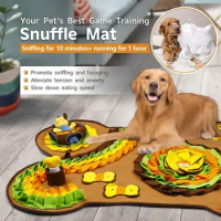 Dog Sniff Mat Interactive Dog Feeding Mat Puzzle Soft Pet Foraging Pad Feeding Puzzle Toy For Pets Guinea Pigs Rabbits