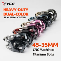 VYCE Bicycle Stem 45mm CNC Aluminum for 35 Handlebar MTB Mountain with Titanium Bolt Bike Parts