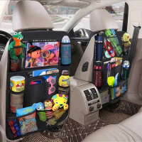 Car Rear Seat Storage Bag One Film Bag Can Hold The Tablet Computer Or Phone other Pockets For Books Toy Cups Baby Children's