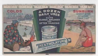 mentholatum a dozen daily uses vintage ink blotter