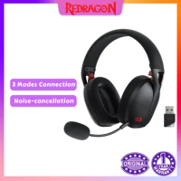 Redragon H848 Headset Bluetooth Wireless Gaming Lightweight 7.1 Surround Sound 40MM Drivers Detachable Microphone Multi Platform