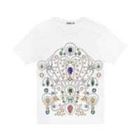เสื้อยืด พิมพ์ลาย อัญมณี รุ่น TURQUOISE6025 สีขาว