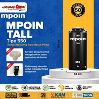 MPOIN Tall Tandon Toren Air Ramping | MPOIN Tall 280 Liter s/d 1100 Liter - Anti Lumut Garansi 50 Ta