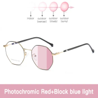 Anti Blue Bight Photochromic Glasses Man Women Transparent Computer Glasses Block Radiation Ray Filter Eye Protection Spectacle
