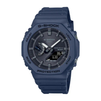 【CASIO 卡西歐】G-SHOCK 八角造型系列/藍牙太陽能電力/45mm/藍(GA-B2100-2A)
