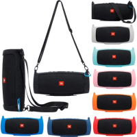 2020 Newest Travel Soft Silicone Case Cover Skin With Strap Carabiner for JBL Charge 4 Portable Wireless Bluetooth Speaker