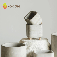 Koodie - Pot Bunga Semen Modern Premum Elegan Minimalis Slate Square Concrete Planter Rumah Kantor
