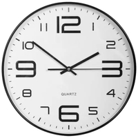 นาฬิกาแขวนผนังพลาสติก Vida KASSA HOME รุ่น JH6308 ขนาด 35.5 x 35.5 x 4.3 ซม. สีดำ